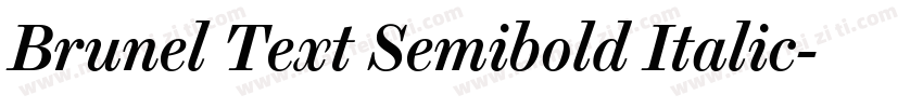 Brunel Text Semibold Italic字体转换